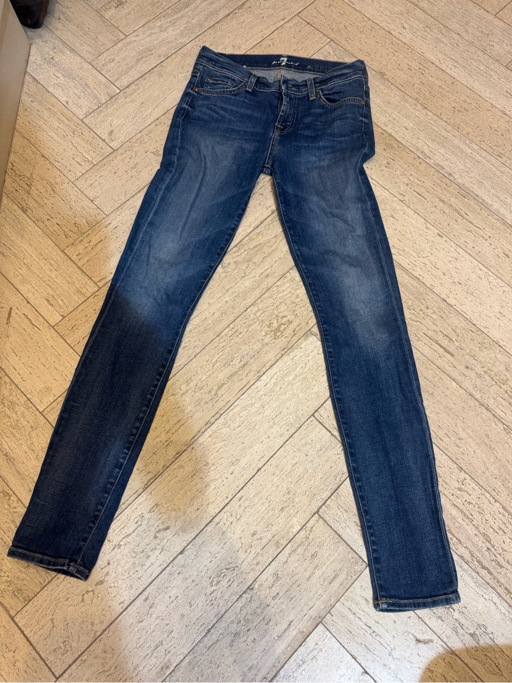 7 For All Mankind Dark Indigo Skinny Jeans